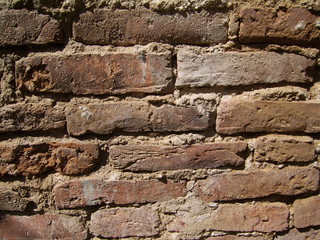 brick wall of the old castle