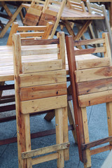 Fototapeta na wymiar wooden chair and table