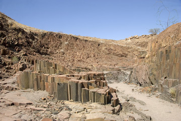site des tuyaux d'orgues - namibie