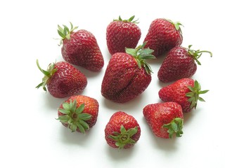 red sweet strawberries