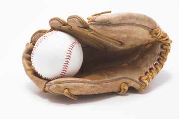 baseball and baseball glove