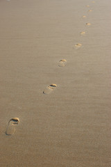 footsteps on the sand