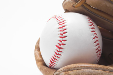 baseball and baseball glove