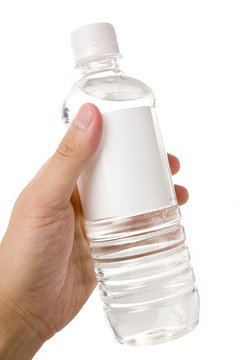 holding a bottle water