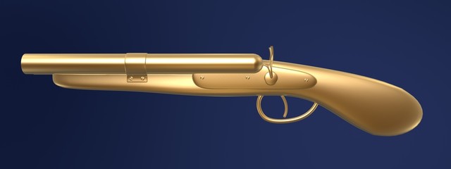 double-barreled gun