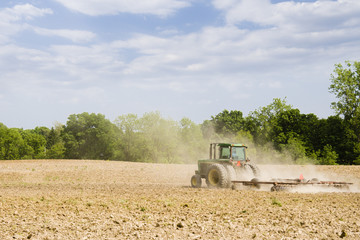 in the field