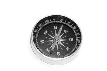 old compass isolated on the white background