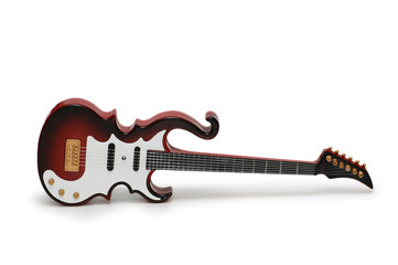 rock guitar isolated on the white background