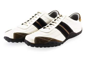casual shoes on white (include clipping path)