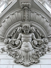 statue on the building