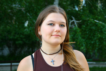 sweet girl with cross