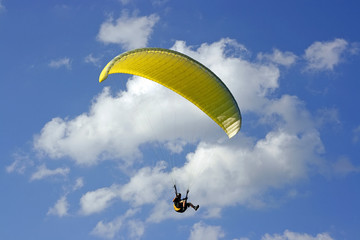 yellow paraglide