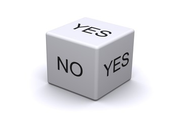 dice with yes and no