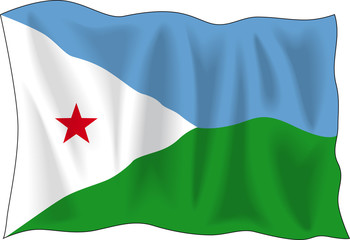 Obraz premium flag of djibouti