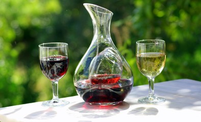 glass and bottle of wine