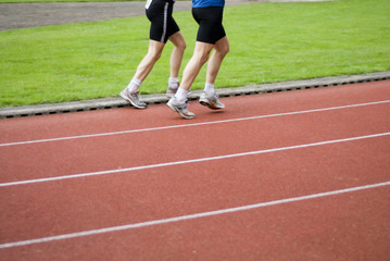 Obraz premium two men running