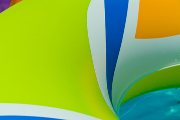 colorful pool and beach floats