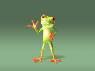 grenouille dit bonjour © Julien Tromeur