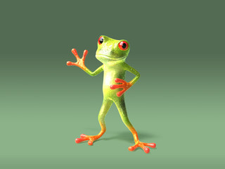 grenouille dit bonjour © Julien Tromeur
