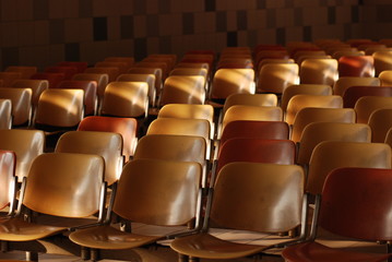 Naklejka premium seat of a stadium in the city