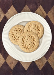 cookies on diamond placemat