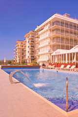 swimming pool in a tourist resort lido di jesolo