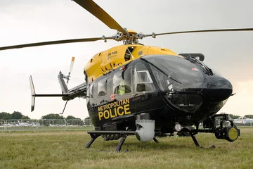Crédence de cuisine en verre imprimé hélicoptère hélicoptère de police