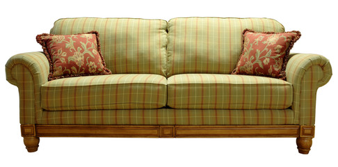 country plaid sofa
