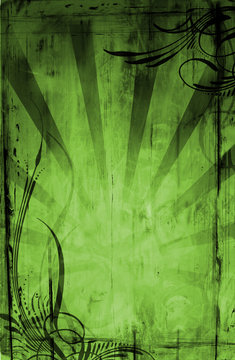 Abstrakter Grunge Tattoo Hintergrund Tribals gr&uuml;n