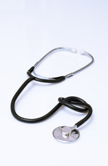 stethoscope isolated having a knot
