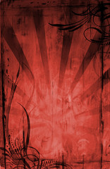 Abstrakter Grunge Tattoo Hintergrund Tribals rot