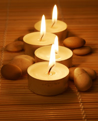 lit candles
