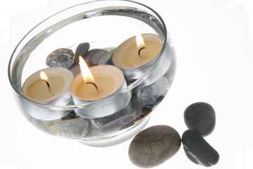 lit candles