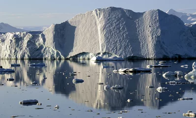 Foto op Canvas reflecting iceberg © staphy