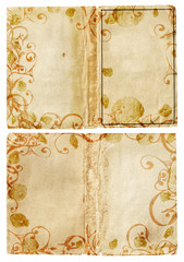 grunge open book pages with swirls