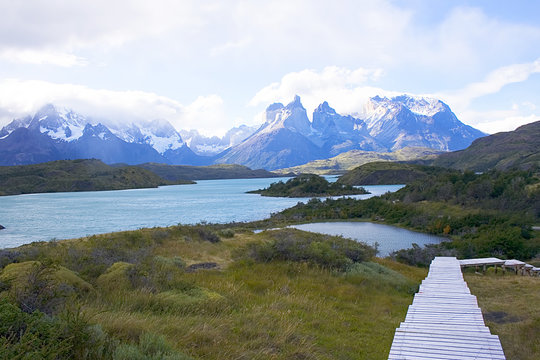 a scenic walk in patagonia