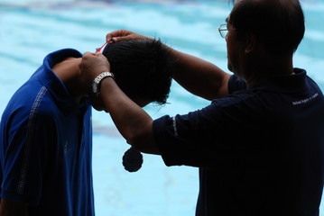 swimming competition help at the sport center