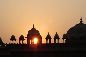 coucher de soleil au rajasthan