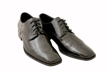men's black dress  / tuxedo shoes (clipping path i