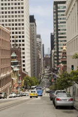 Fotobehang california street, san francisco looking down © Rafael Ramirez