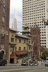 california street, with transamerican
