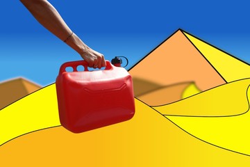 panne seche dans le desert