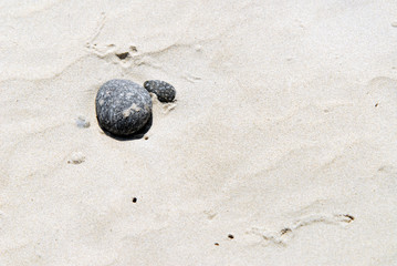 galet sur la plage
