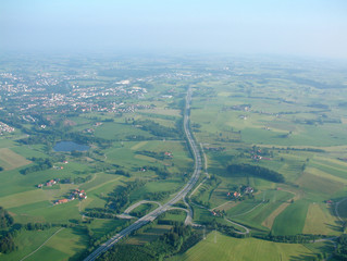 oberallgäu - luftaufnahme - a7- autobahn