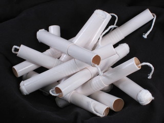 Tampons on Black