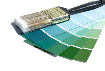 paint swaches & brush