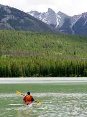 kayaking in banff