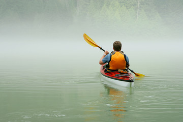 kayaking in banff