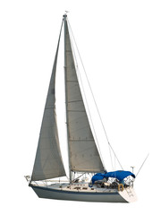 isolated sailboat