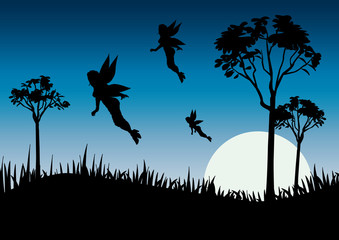 nymphe dans les bois